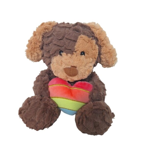Animal Adventure Puppy Dog Plush Colorful Love Valentines Stuffed Animal 13" - Picture 1 of 7